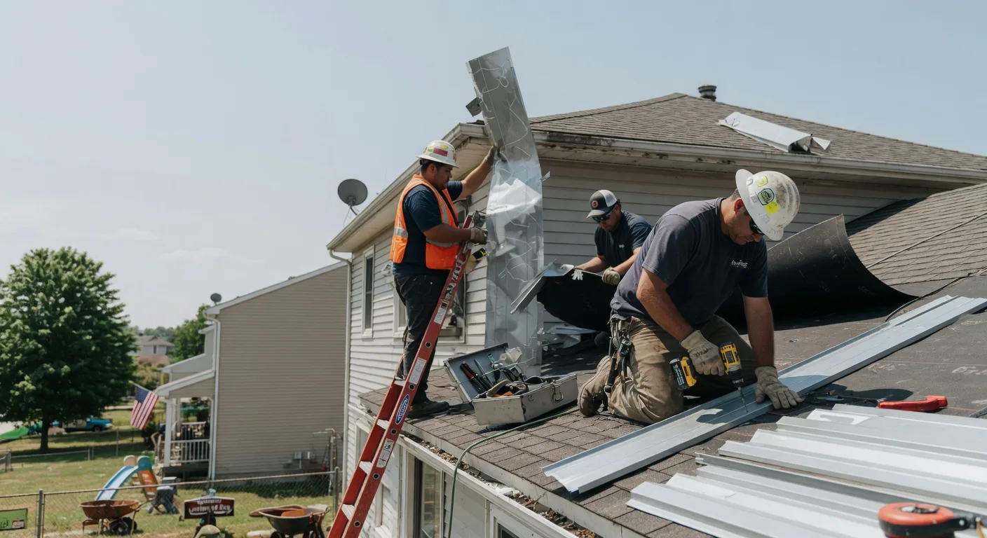 Storm Damage Metal Roof Repair in Volga, IA